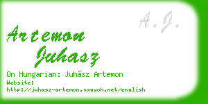 artemon juhasz business card