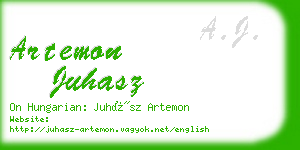 artemon juhasz business card